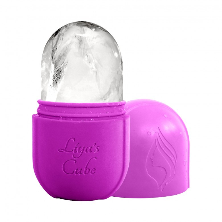 Liyas Facial Ice Cube, Gua Sha Face Massager, Face Roller For Anti-Aging and Anti-Acne, Purple