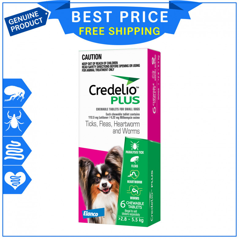 Credelio Plus Allrounder parasite protection for 2.8 to 5.5 Kg Dogs