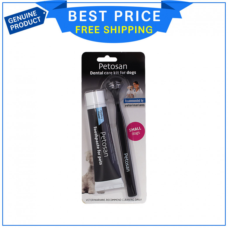 Petosan Toothpaste and Brush Kit 1 Piece Pink for Small Dogs