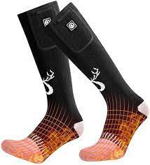 snow deer heated socks
