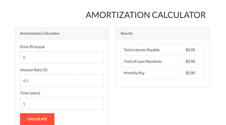 amortization calculator