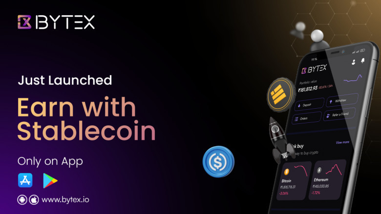 ByteX Launches Earn with Stablecoin for Android & iOS Users