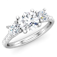 Three Stone Diamond Engagement Rings - MyBridalRing