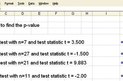 How to Find a P Value with Excel
