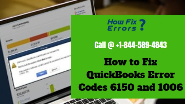 QuickBooks Error Codes 6150 and 1004, Fix QuickBooks Error 6150