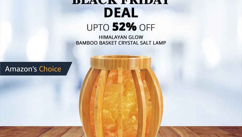Black Friday Deal! Up to 52% Off Himalayan Glow Bamboo Basket Crystal Salt Lamp