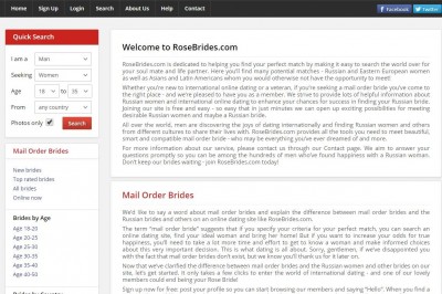 Interacting with a mail order bride
