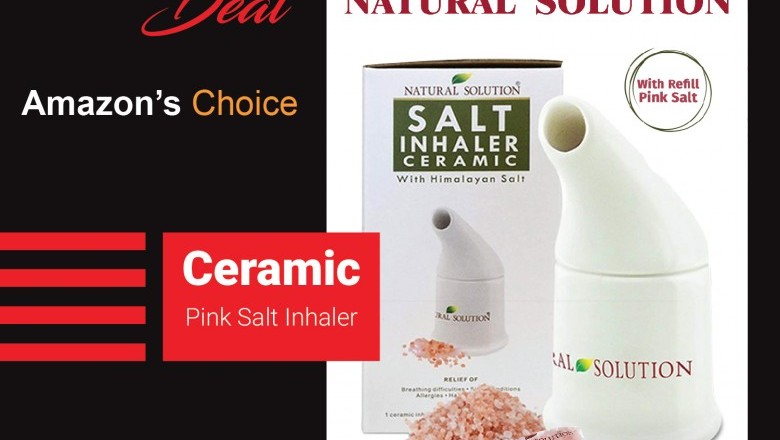 Black Friday Limited Time Deal Natural Solution Ceramic Pink Salt Inhaler
