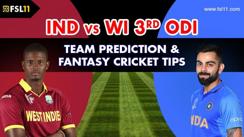 India vs West Indies 3rd ODI Match Prediction, Fantasy Cricket Tips & Playing XI Updates