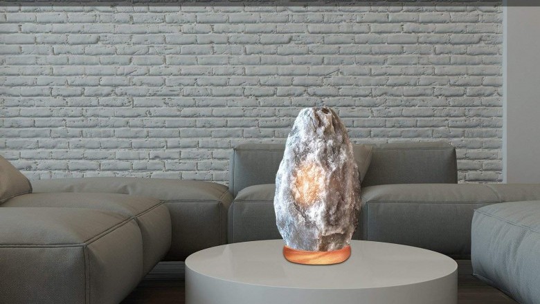 Himalayan Glow Grey Salt Lamp, 7 lbs