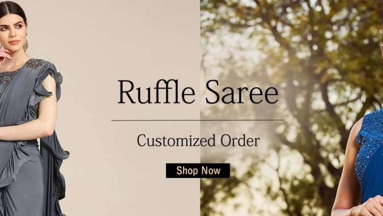 Ruffle Saree Online Shopping at Fresh Look Fashion
