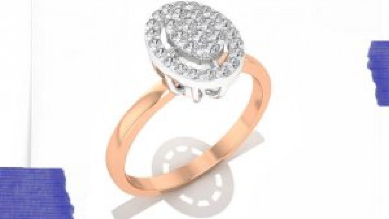 Vintage Round Diamonds Engagement Ring, Diamond Cluster Halo Wedding Ring, Solitaire Illusion Bridal Ring, Dainty Woman Anniversary, Bridesmaid Gift