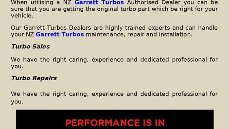 trusted garrett turbos in new zealand