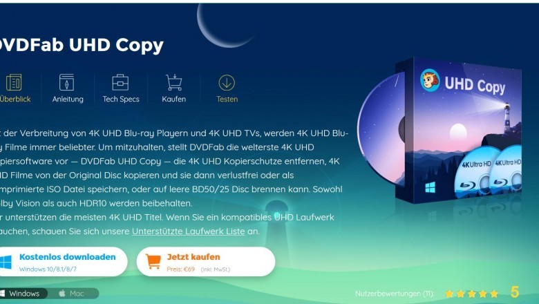 DVDFab UHD Copy | Welterste 4K UHD Kopieren Software kopiert die 4K Ultra HD Blu-ray Filme.