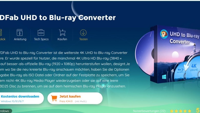 DVDFab UHD to Blu-ray Converter | Welterste 4K UHD to Blu-ray Converter Software konvertiert 4K Ultra HD Blu-ray in reguläre 1080p Blu-rays.