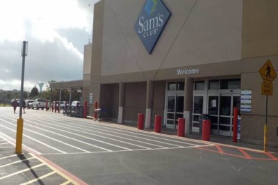 Resurfaced Parking Lot for Sam’s Club in Friendswood, TX