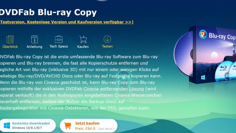 Der beste kostenlose Blu-ray Kopierer - DVDFab Blu-ray Copy zum Blu-ray kopieren und Blu-ray sichern auf leere Blu-ray