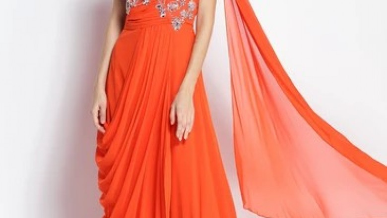 Stitched Saree Gown | Concept Saree | Ready To Wear Saree | Saree Style Gown | Pre Pleated Saree