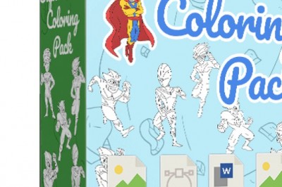 [PLR] SUPER HERO COLORING PACK REVIEW