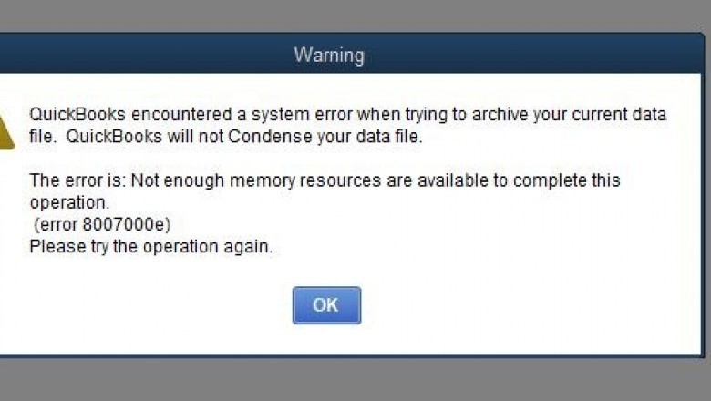 QuickBooks Condense Error