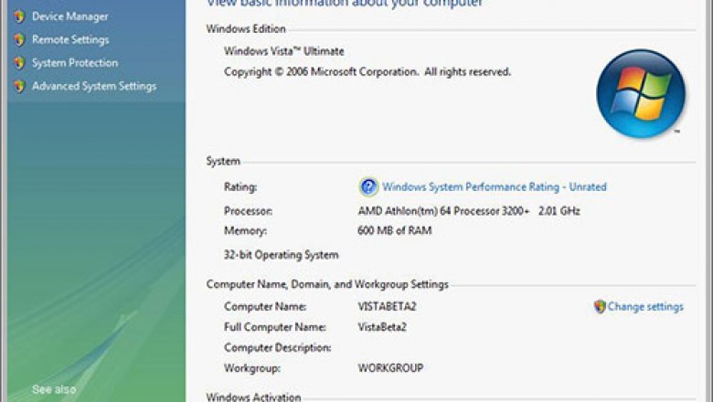 Window Vista product key for activation