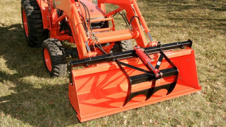 Add-A-Grapple Attachment For Farm Tractors and Backhoes