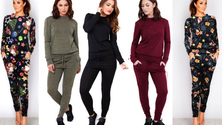 Womens 2 Piece Loungewear UK - Womens Tracksuit