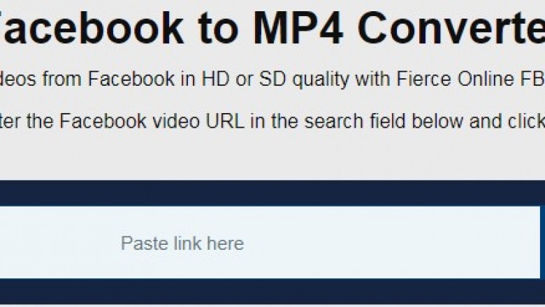 Best Online Facebook Video Converter to MP4 -  Fierce Online Video