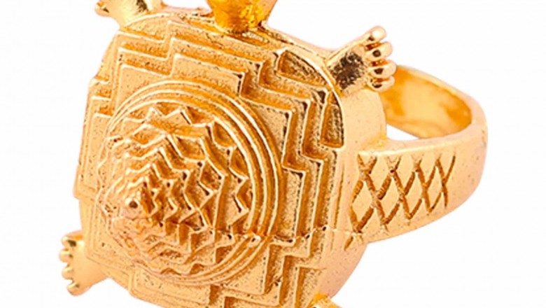 Buy 1 Meru Sri Yantra Kachua Ring & Get 1 Free Made of Panchdhatu