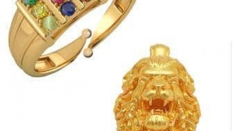 Buy 1 Navratna Chowki Ring Get 1 Free Lion Locket