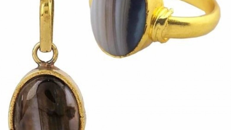 Buy 1 Sulemani Hakik Stone Ring (Original Agate Ring), and Get 1 Free Sulemani Pendant