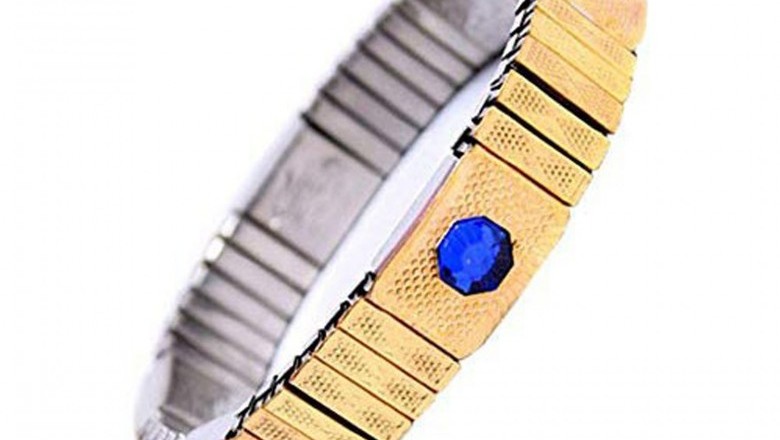 Magnetic Bracelet for Blood Pressure Control made in gold plated brass