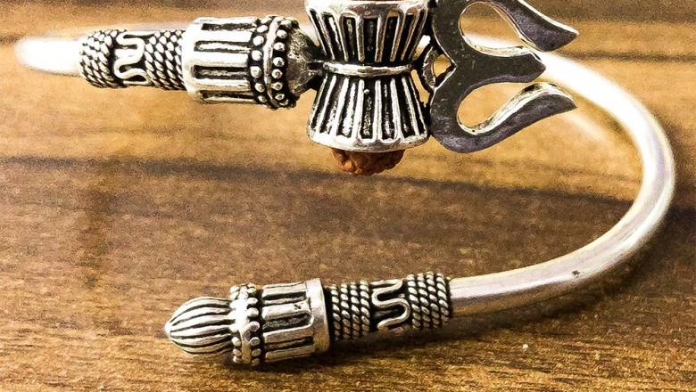 Buy trishul damru Golden kada bangles (Bracelet) at best price in India