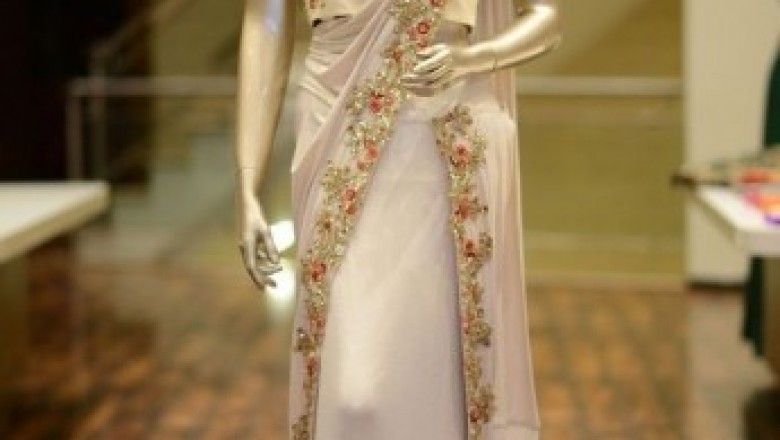Pre Draped Saree And Saree Gown Designs For Wedding