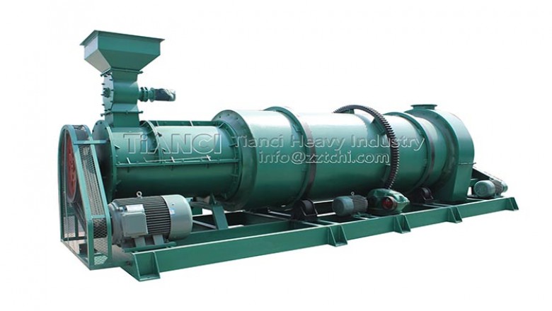 Wet mixing gear granulator for organic fertilizer, drum granulator for organic fertilizer