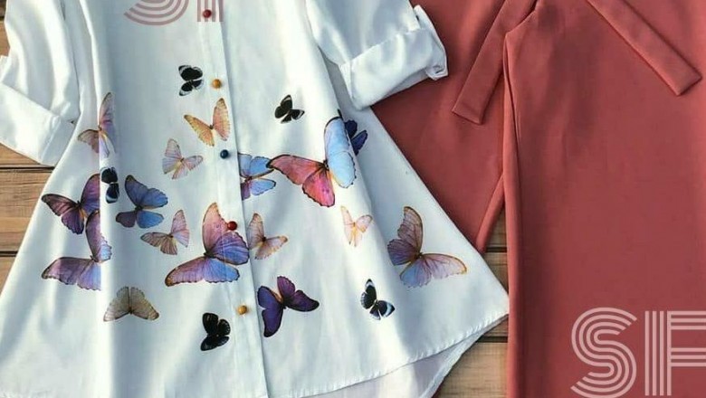 Wonderful Light Pink Color Designer Kurti With bottom