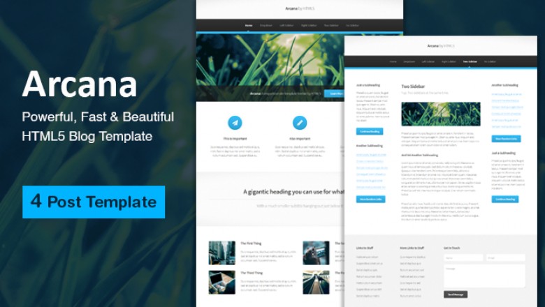 Best Html Template Arcana
