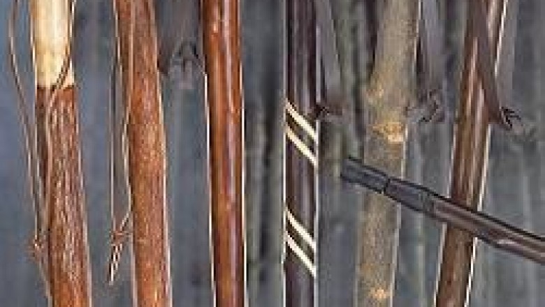 Wood hiking stick | Hiking Staff | Rustic Walking Sticks | Canes