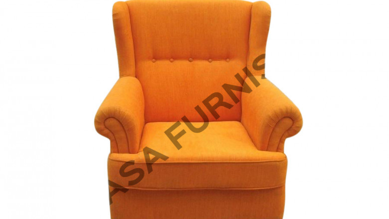 Single Seater Wooden Sofa | High Back Lounge Chair | Casa furnishing