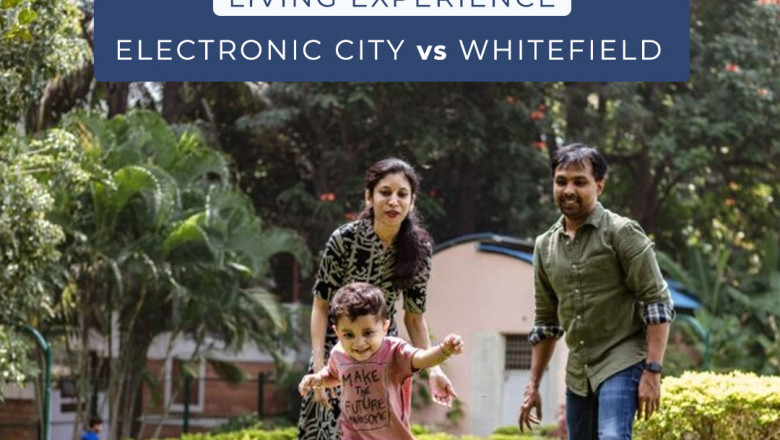 What is the Customer Living Experience Compare Electronic City vs Whitefield?