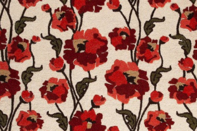 Hand-Tufted Floral Milano Fiore White/Red Area Rug Carpet