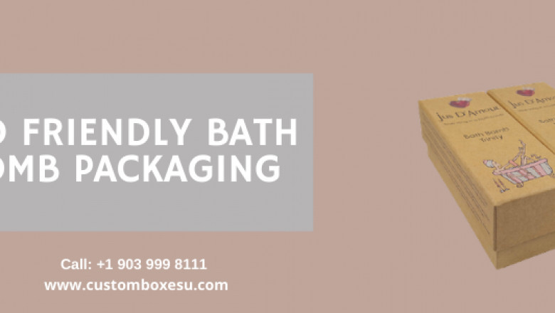 Eco friendly bath bomb packaging with Printed logo & Design in USA
