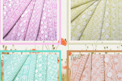 Georgette Embroidery Fabric by Hakoba Fabric