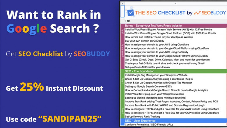 SEO Checklist by SEO Buddy - startupsettings.com