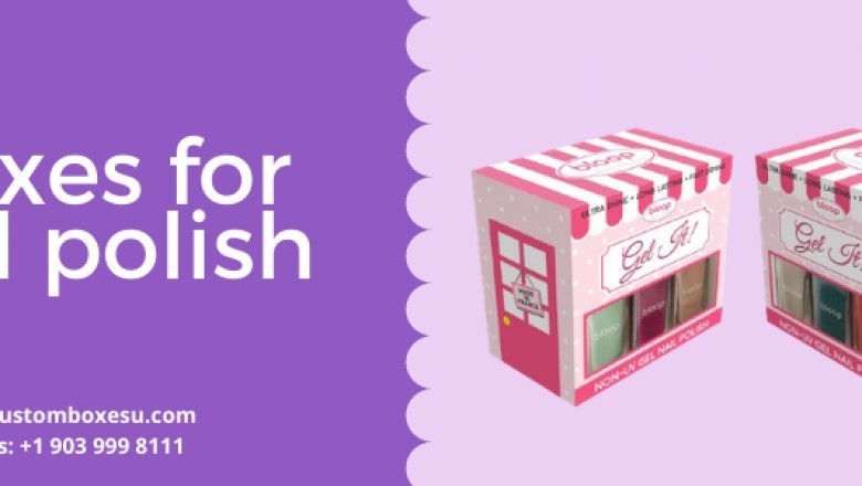 Boxes for nail polish with printing design