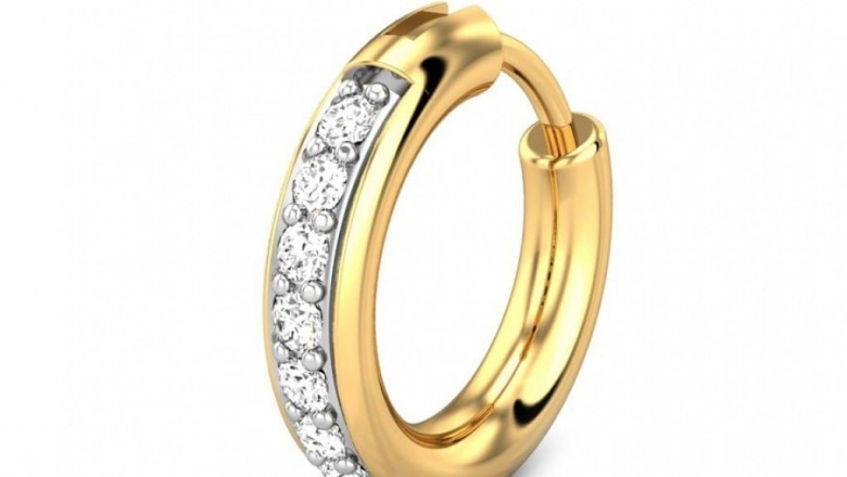 Nose Pin Gold Buy Online | Traditional Nose Pin Gold | Latest Nose Ring Design in Gold