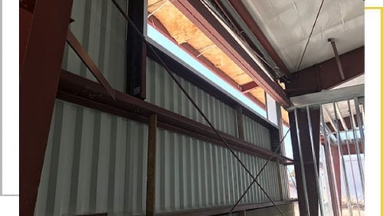 Wind bracing steel building, stability & cross bandage and braces