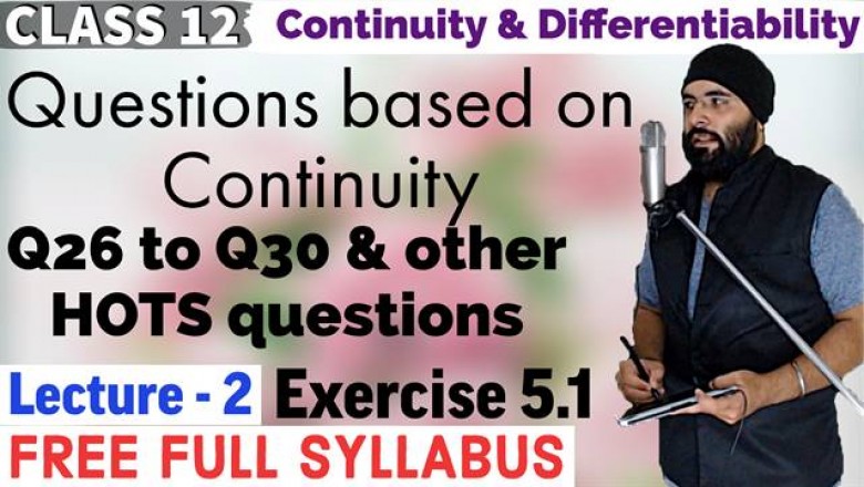 NCERT Exercise 5.1 Continuity And Differentiability Class 12 Maths Chapter 5