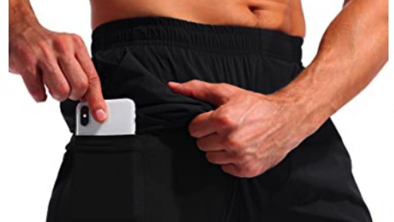 Get the Men's shorts with cell phone pocket