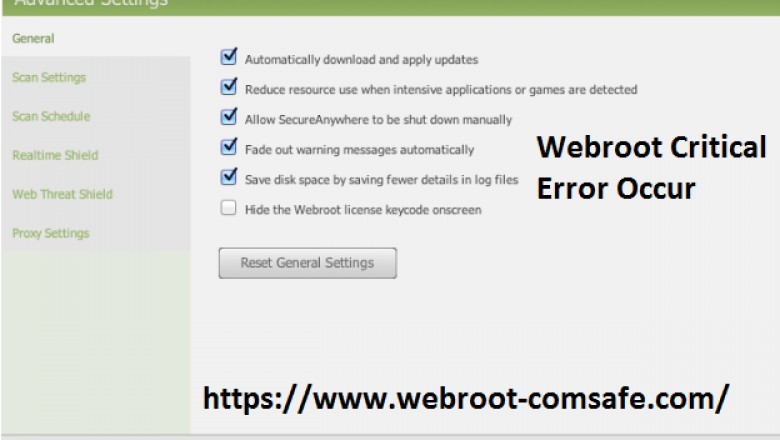 If Webroot Critical Error Occur? - www.webroot.com/safe